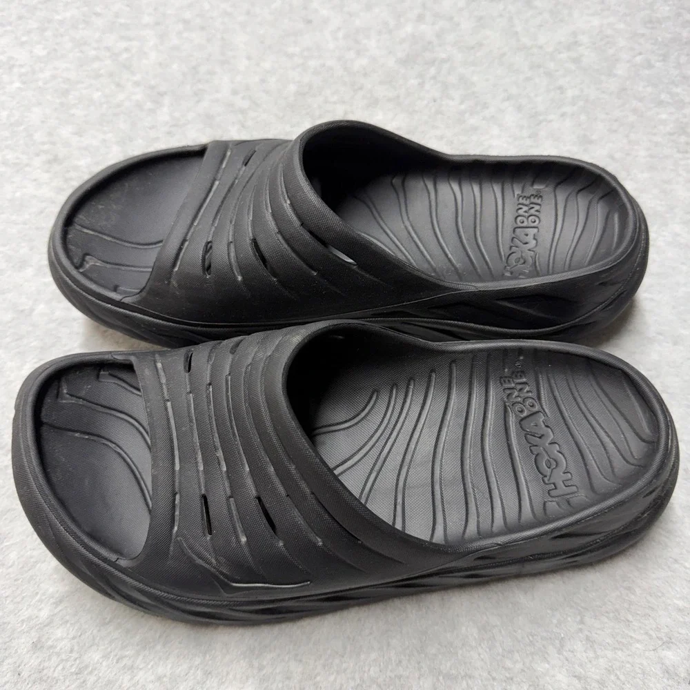 HOKA ONE ONE Ora Recovery Slide Sandals Mens 11 Black Comfort Foam Outdoor